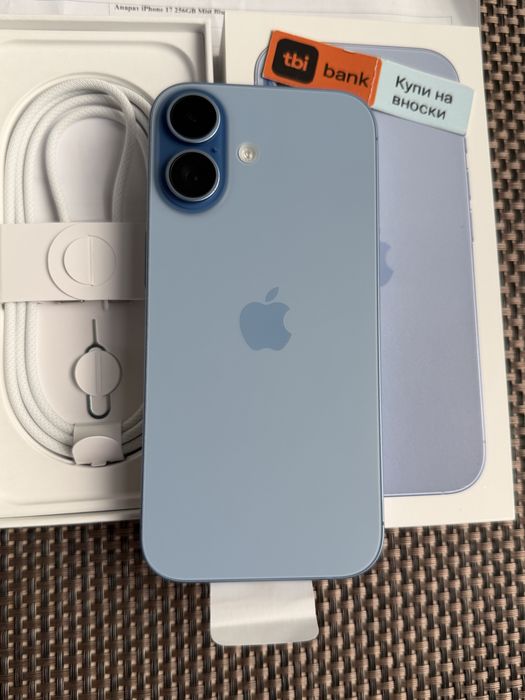 iPhone 17 256GB *КАТО НОВ*Mist Blue ГАРАНЦИЯ•ЛИЗИНГ TBI 27€/м