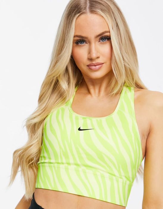 Оригинальный спортивный бра Nike Dri-Fit, зебра-принт, размер S