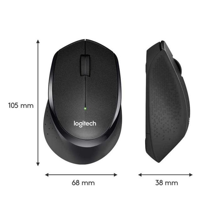 Мышь беспроводная Logitech M330 Silent Plus Black