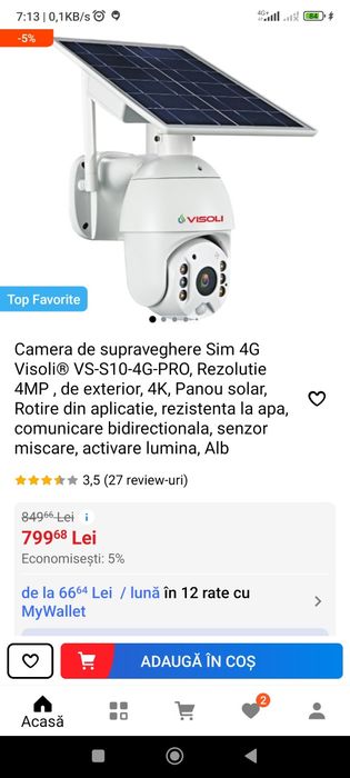 Camera de supraveghere solara