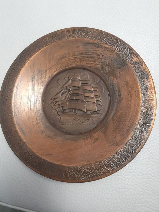 Декоративна медна чиния 18см