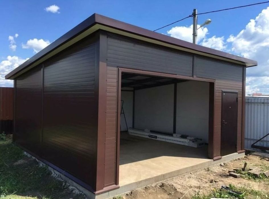 Garaje auto pe structura metalica