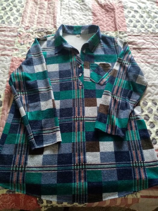 Рубашка тёплая р. 56-58