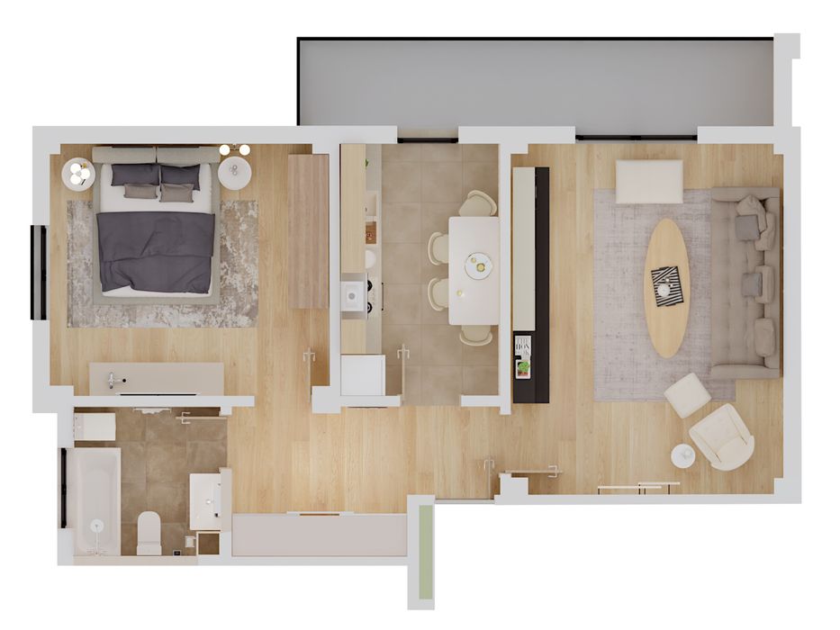 2 camere 65m2 la cheie complex  Lacassa Park , finalizat 2025 Bucatarie, tva si loc de parcare inclus