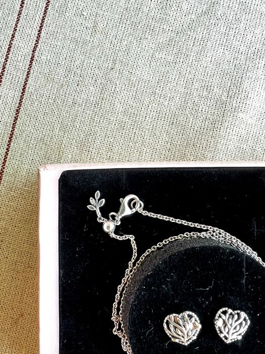 Set cercei si lantisor argint Pandora Copacul vietii/ Copacul Familiei