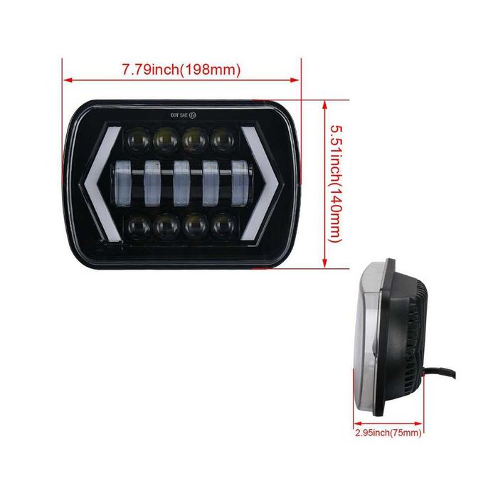 Set Faruri LED JEEP Wrangler YJ Cherokee XJ 110W Patrol Landcruiser