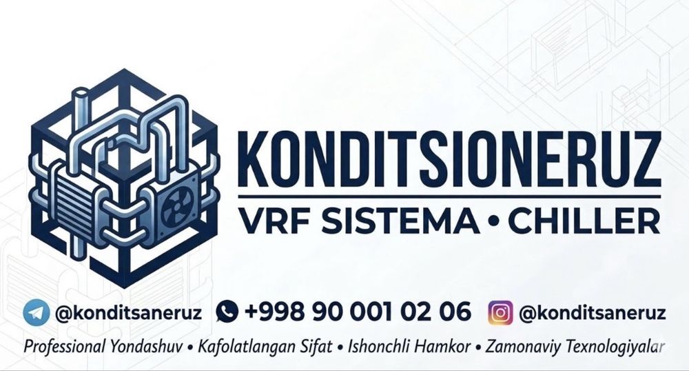 Кондиционер устанофка  ва сервис хизмати  сифатли ва ҳамёнбоп
