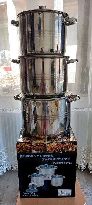 Set oale inox  Perfect Home  Ungaria 9/11/13 Litri  Promo 289 Lei