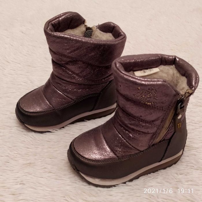 Сапоги дутыши на девочку, зима О357