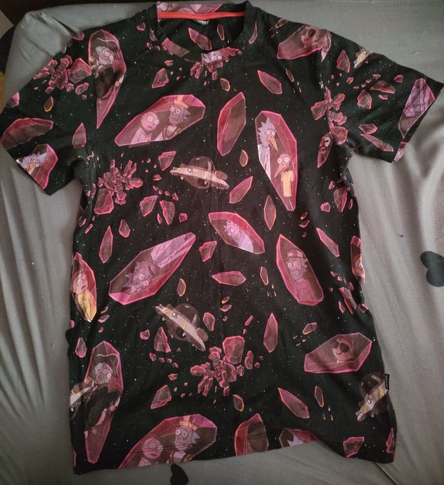 Tricou negru Rick și Morty