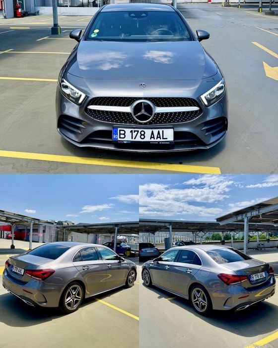 Mercedes Benz A180D sedan pachet AMG int/ext,lumini ambientale,tableta,Burmester,schimbare moduri de condus,proprietar,consum redus