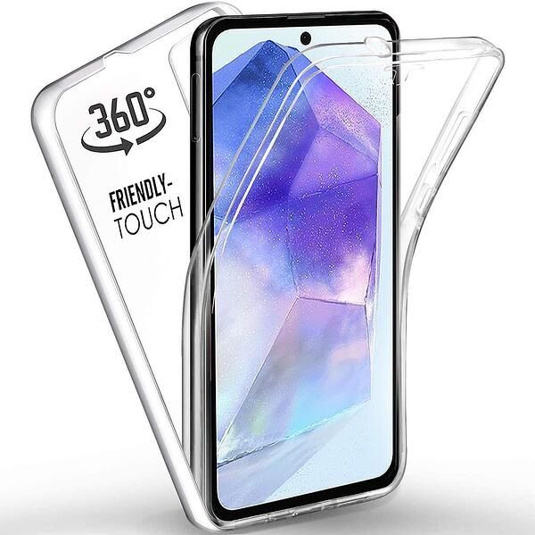 Прозрачен 360° Градуса Кейс за Samsung Galaxy A05s A15 A35 A55 A25