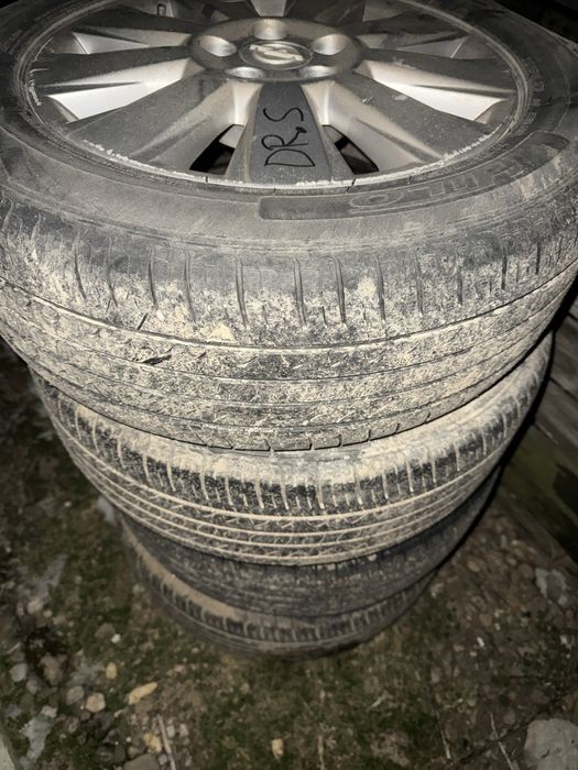 Vând Jante Aliaj Opel R16 5x110 cu anvelope de vară