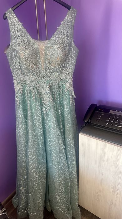 Официална дълга рокля, голям размер XL