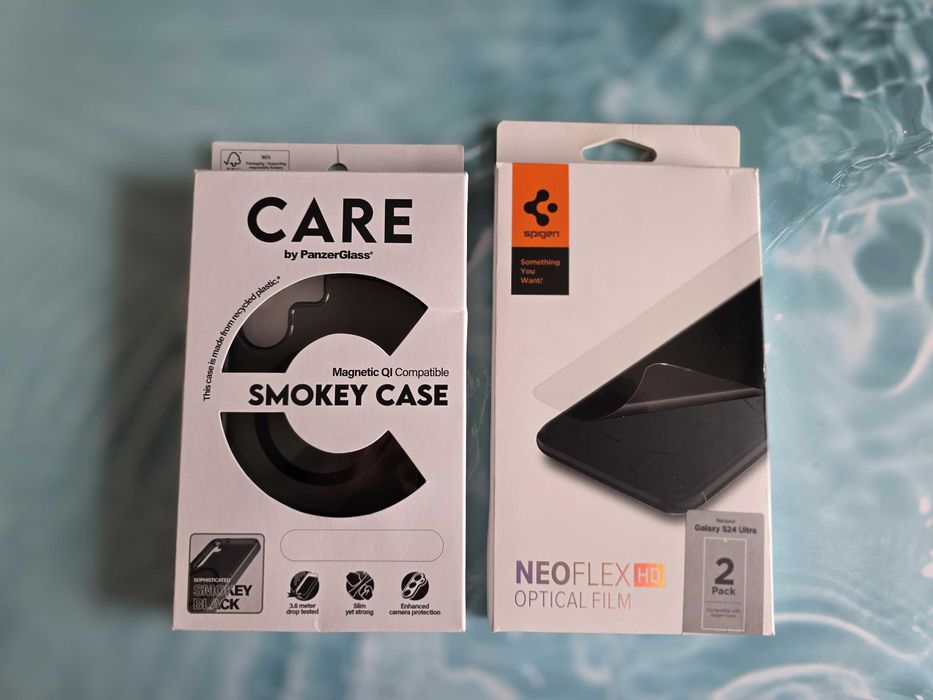 кейс PanzerGlass CARE Smokey Samsung Galaxy S24 Ultra + Spigen NeoFlex