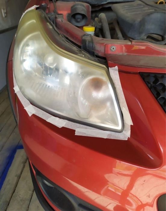 Полировка фар в теплом боксе