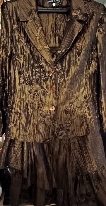 Супер официален дамски костюм,цвят кафяв хамелеон