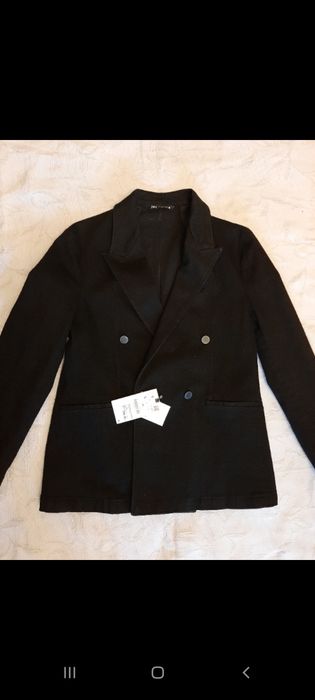 Sacou Zara petrecut denim l 42, model Balmain