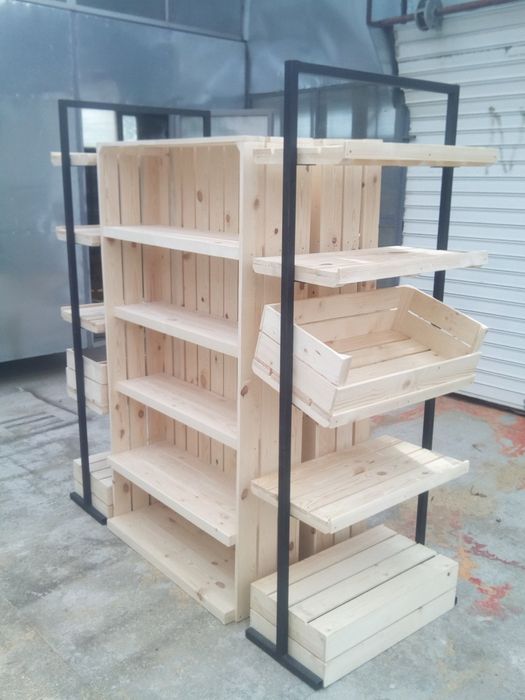 Огледален търговски стелаж (остров)