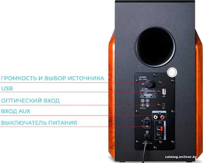 F&D R60BT/Подключение через OPTICAL, AUX, Bluetooth/60 ват/С ДОСТАВКОЙ