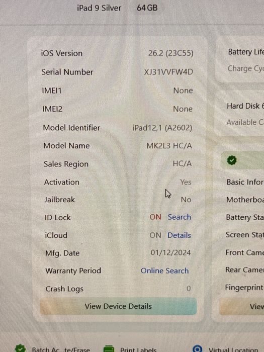 iPad generația 9 (10,2 inch), 64GB, Stare perfectă