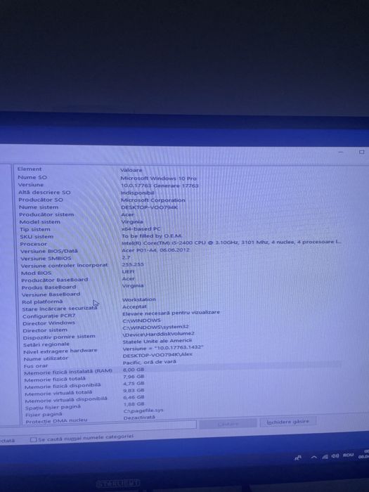 Vand PC Gaiming. (Cadou BOXE gaiming cu lumini RGB) 500 lei.