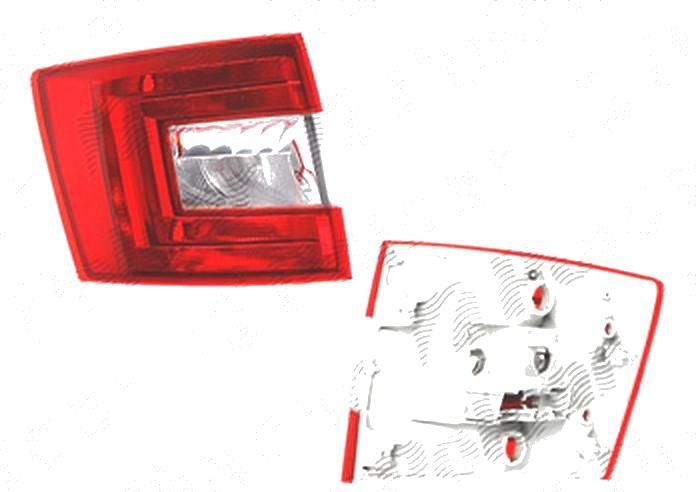 Lampa spate, stop Skoda Octavia 3 (5e), 01.2013-05.2017, spate, stanga/dreapta, Combi, P21W+PY21W+W5W; fara suport bec, TYC
