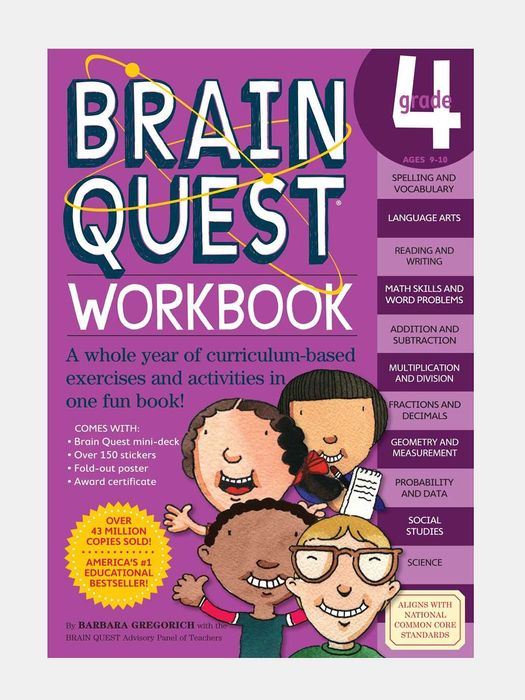 Brain Quest Workbook Grade 4 English Paperback 320 Pages A4