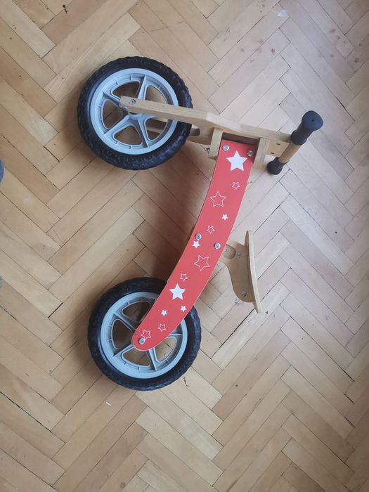 Дървено Детско Колело за баланс червено
