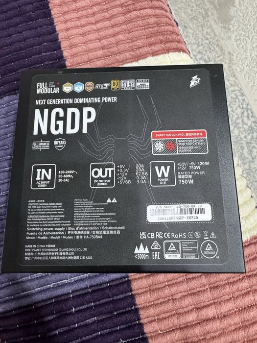 Блок питания 1STPLAYER NGDP Gold 750W