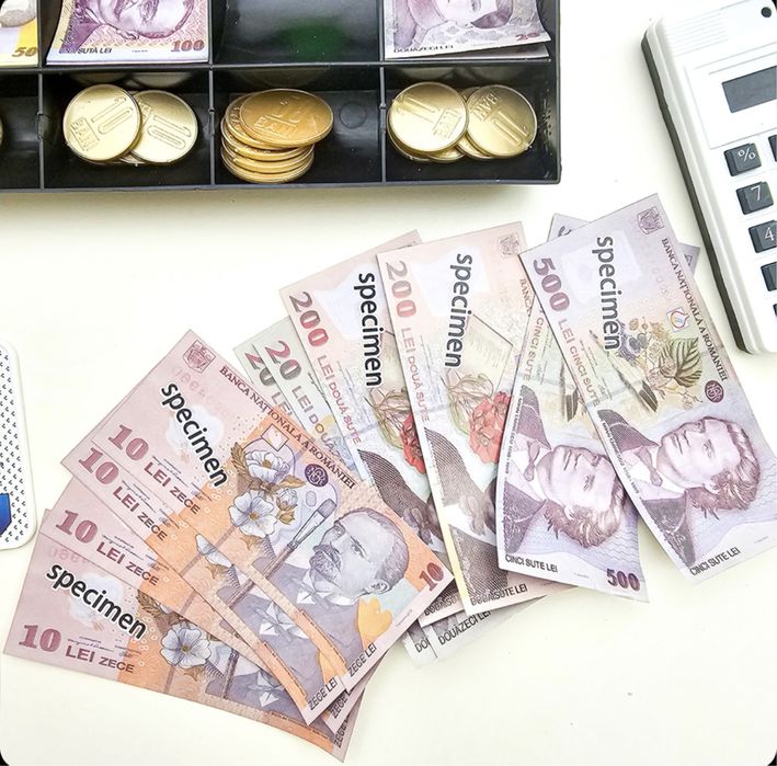 Joc casier - educatie financiara - moneda RON, NOU