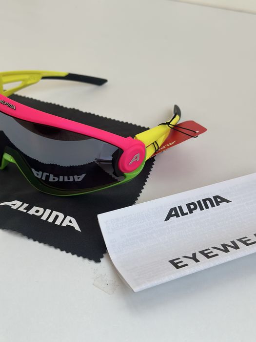 Alpina 5W1NG Q+CM – Pink-Green-Yellow / Silver Mirror Cat.3