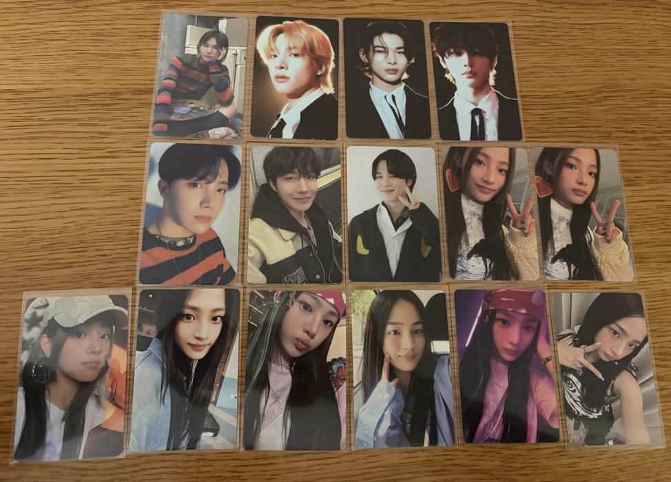 К-поп картички twice, enhypen, new jeans, bts, stray kids