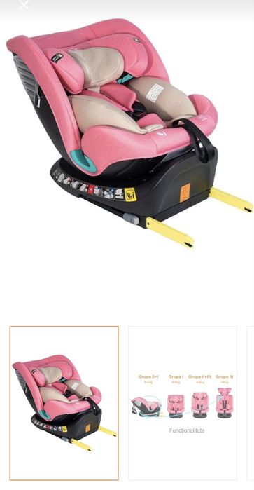 Scaun auto cu isofix 360 bufboof