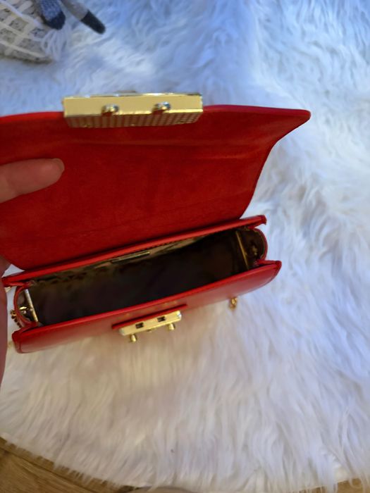 Червена чанта “Daris” естествена кожа