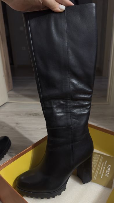 Сапоги зимние, на каблуке