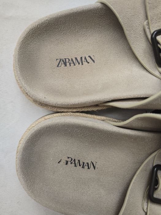 Zara Кожени Сандали с Двойна лента
