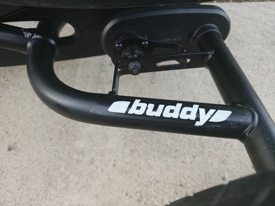 Kart cu pedale BERG Buddy, negru mat, pentru copii de la 3 la 8 ani