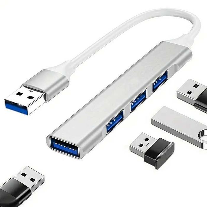 USB Разклонител С Висока Скорост 4 Порта USB Hub 2.0