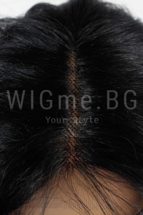 Дълга черна къдрава лейс фронт перука Камелия