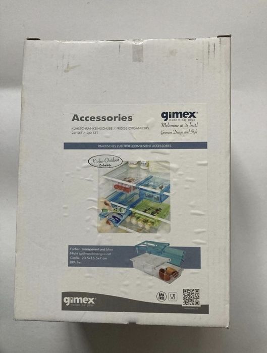 Set 2 sertare/organizatoare pentru frigider