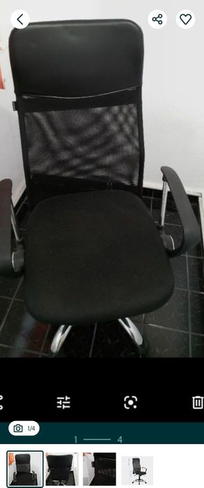 Scaun de birou ergonomic Kring Fit, Mesh Negru