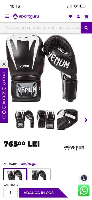 Vand manusi de box venum