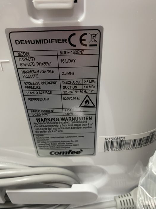 Влагоуловител COMFEE MDDF-16DEN7