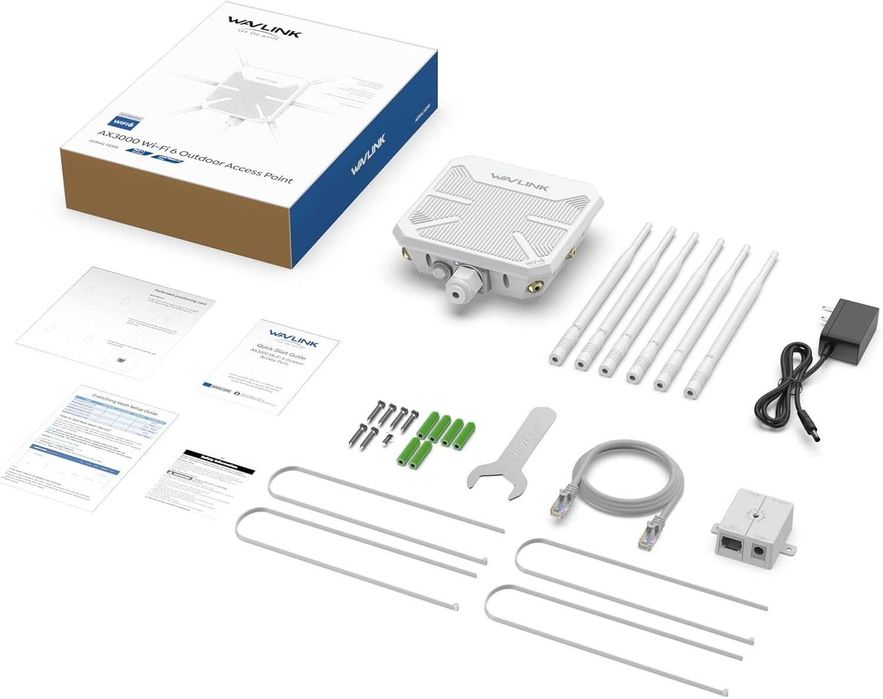 WAVLINK AX3000 Външен WiFi 6 рутър/АР, 6x7dBi антени, IP67