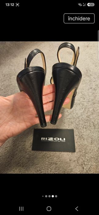 Pantofi negri din piele