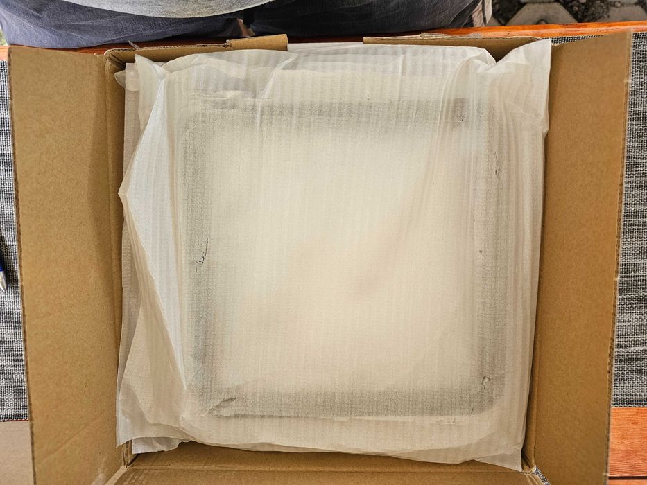 Lustră LED Comely 70W 7000LM, 5 pătrate, neagră, 6500K