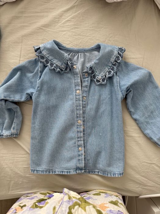 Джинсовые шорты / рубашка Зара Zara