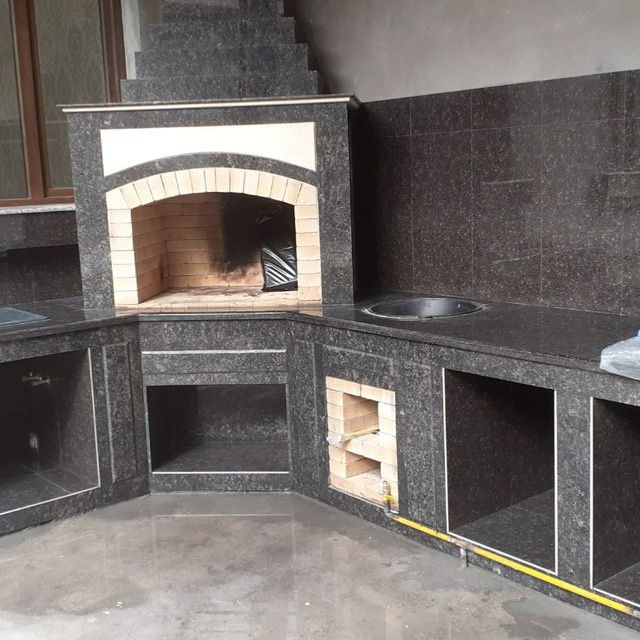 Летняя кухня и камины