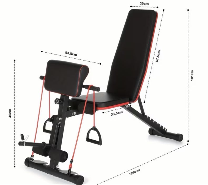 Scaun de antrenament plus set de 20kg gantere diferite marimi